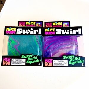 Nice Cube Swirl Super Solid Squish - Teal & Purple Swirl
